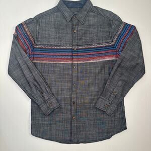 Earthbound Trading Co. 100% Cotton Button Front Western Shirt